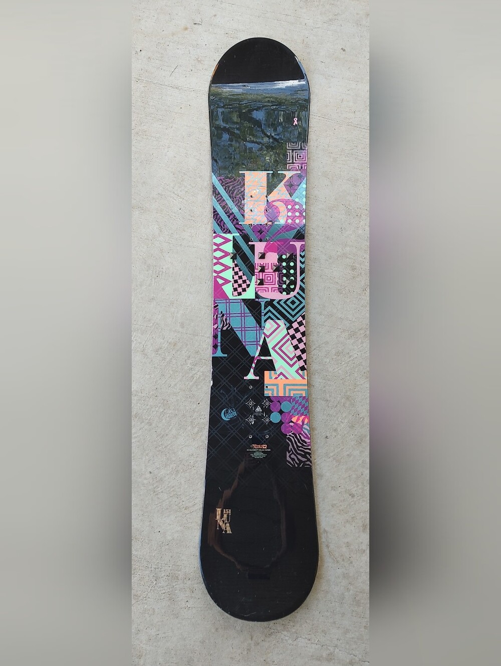 K2 Luna All-Mountain Women's Snowboard 151cm, dual progressive sidecut hybritech